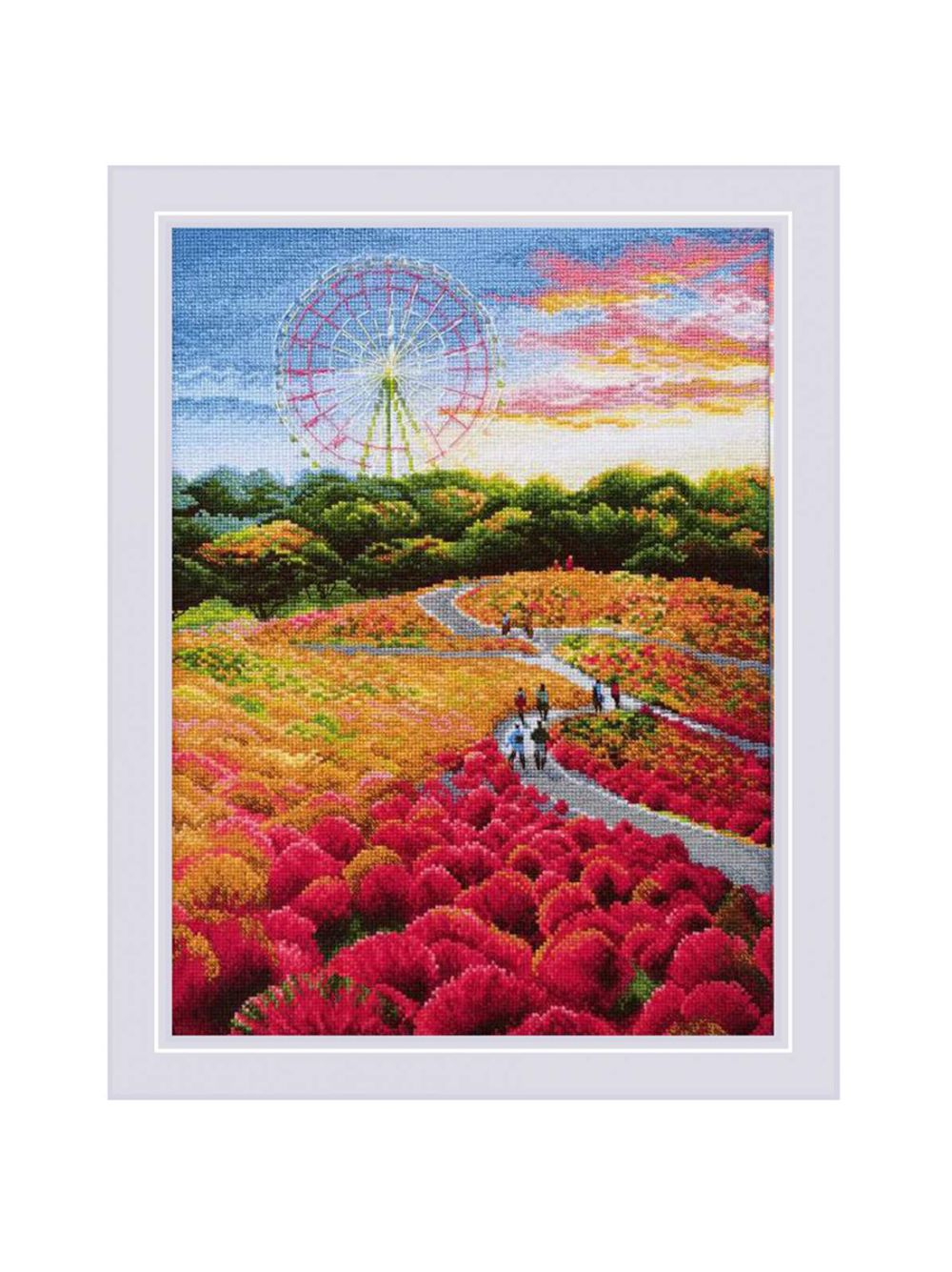 Набор для вышивания нитками Риолис, Парк Хитачи, 30х40 см