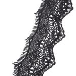 Кружево гипюр (плетёное) 72 мм / 3 метра, C580 черный