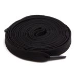 Шнурки плоские с металлическим наконечником 10.0 мм / 130 см, 1 пара (2 шт), черный, 6220-0134