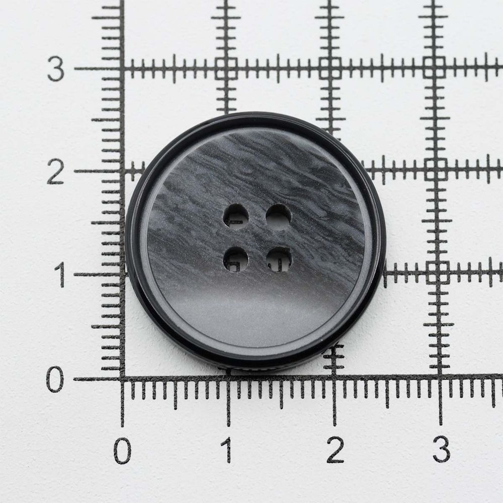 Пуговицы 4 прокола 40L (25мм), (Black (черный)), 24 шт