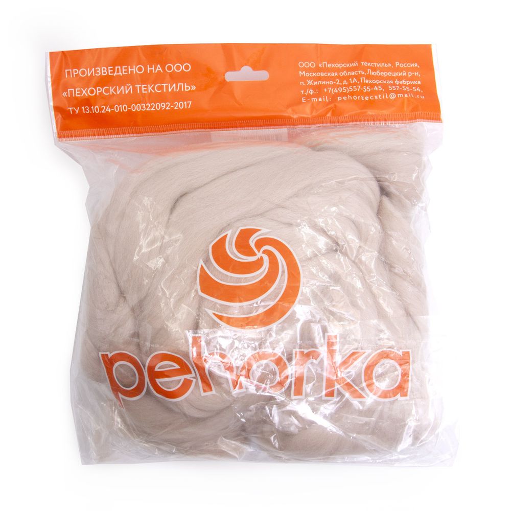 Шерсть для валяния полутонкая 100%, 100г (89 фрез)