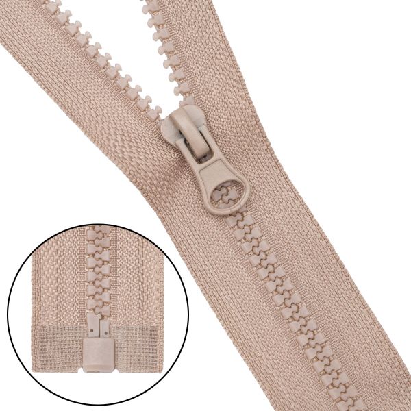 Молния трактор Т5 (5 мм) 1 зам., разъем., 85 см, 128 бежевый, 10 шт