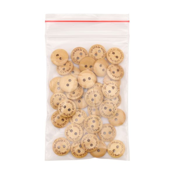 Пуговицы на 2 прокола Handmade 20L (12,5мм), дерево (Yellow (желтый)), W21, 36 шт
