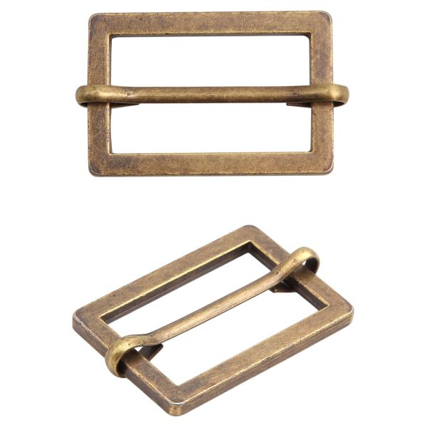 Рамка регулировочная металл литая с подвижной планкой 30 мм /37х25 мм, ⌀3.5 мм/, бронза, 4 шт