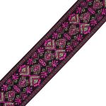 Лента (тесьма) жаккардовая 50.0 мм / 7.32 метра, малиновый, 402088