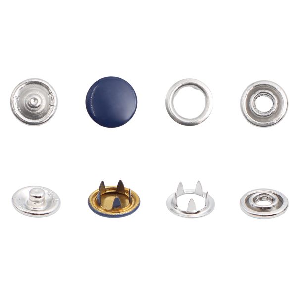 Кнопка рубашечная (джерси) закрытая ⌀9.5 мм, ≈144 шт, МЕТАЛЛ, эмаль, 569 т.синий глянцевый, NEW STAR