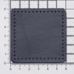 Заплатки пришивные из кожи, квадрат 6см с перфорацией, 2 шт, 100% кожа, 05 темно-синий, 9112