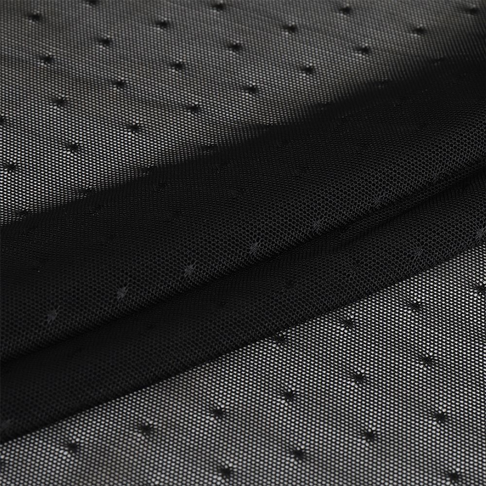 Сетка бельевая эластичная 80 г/м², шир.140 см / 5 метров, 170 черный /OLG024.170/5/