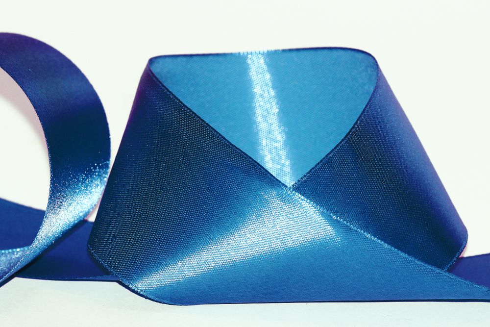 Лента атласная 1-сторонняя 50.0 мм / 33±2 метра, 074 ярко-голубой, Gamma