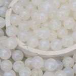 Бусины акрил ⌀12 мм, 50 г (52±10 шт), дымка с АВ шиммером, круглые,  Astra&Craft (AD069 белый), 2012