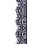 Кружево эластичное (стрейч) 60 мм / 13.71 метра, C147 индиго