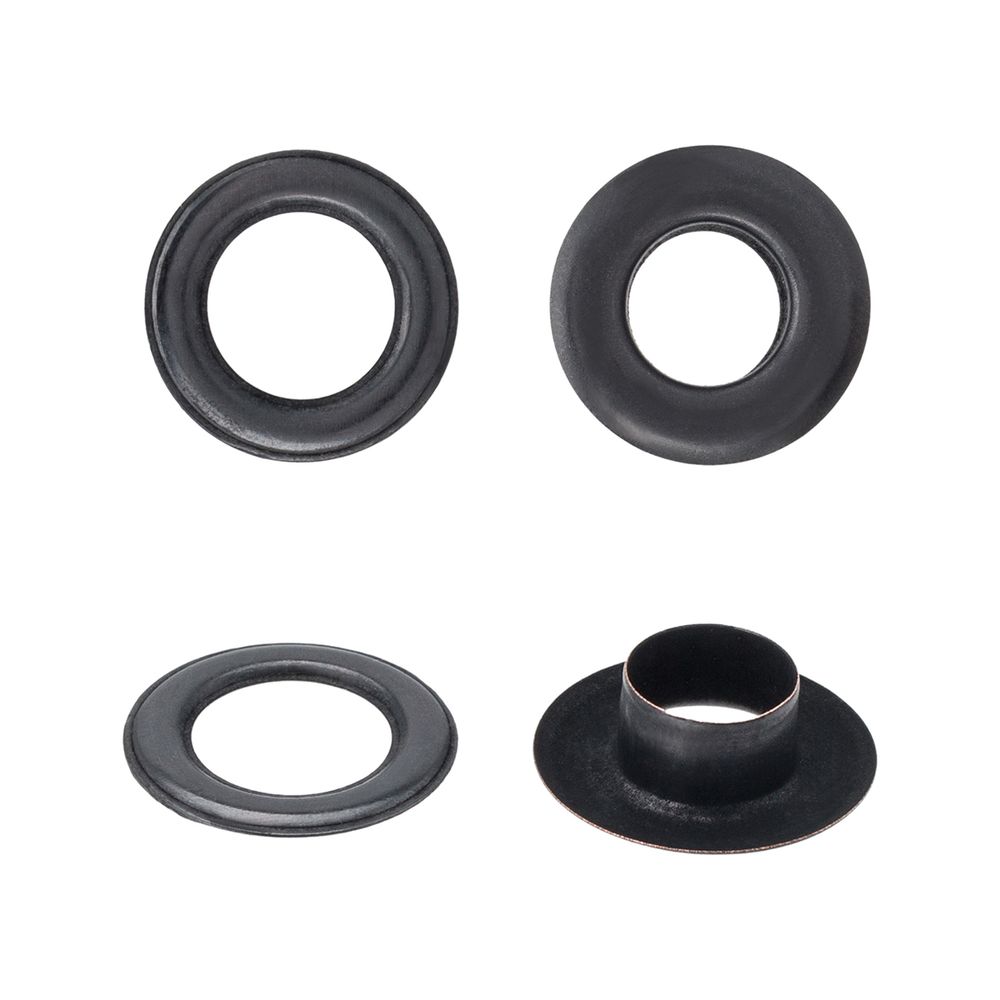 Люверсы металл ⌀9.2 мм, h=6.32 мм, (№24), металл, оксид, ≈1000 шт