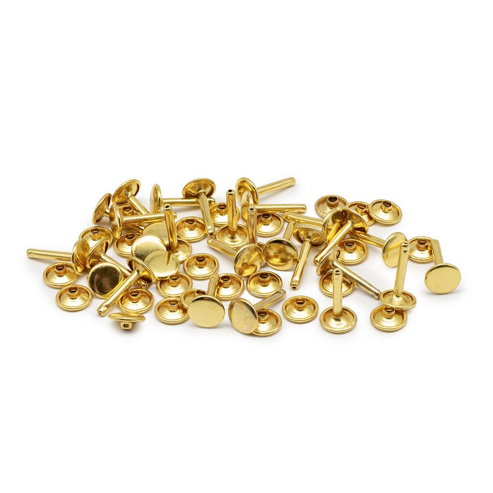 Хольнитены сумочные ⌀12 мм, h=20 мм, золото, двухсторонний, BIG, 50 шт