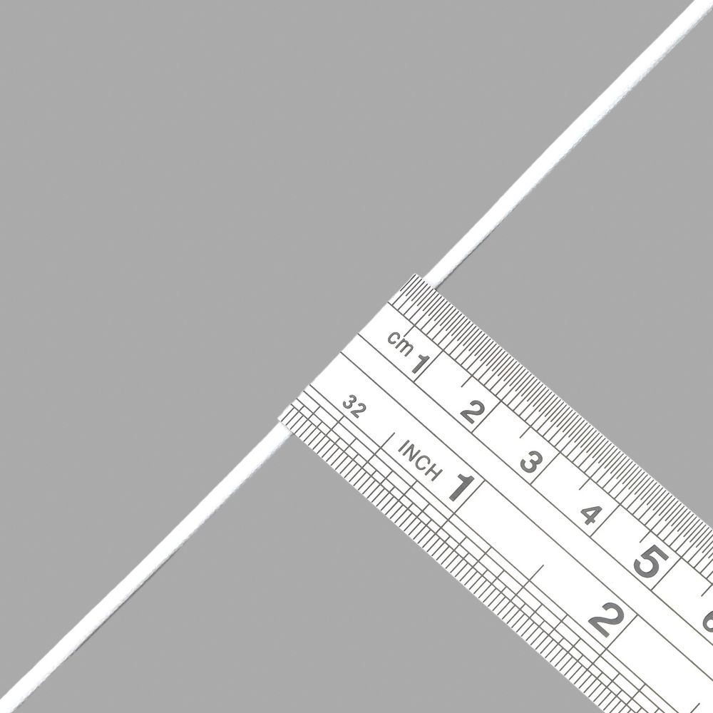 Шнур кожа искусственная ⌀2.5 мм / 100 метров, матовый, белый
