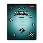 Тетрадь ученическая школьная A5+ 12 л. на скобе 65 г/м², белизна 100%, 25 шт, линия, 000698 Самурай, Светоч 12ТЕТл-001