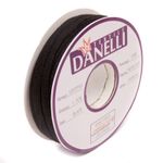 Лента клеевая нитепрошивная по косой со строчкой 15.0 мм / 100 метров, 45 г/м², точечный клей PA+PES, черный, LK4YP45, Danelli, OEKO-TEX®