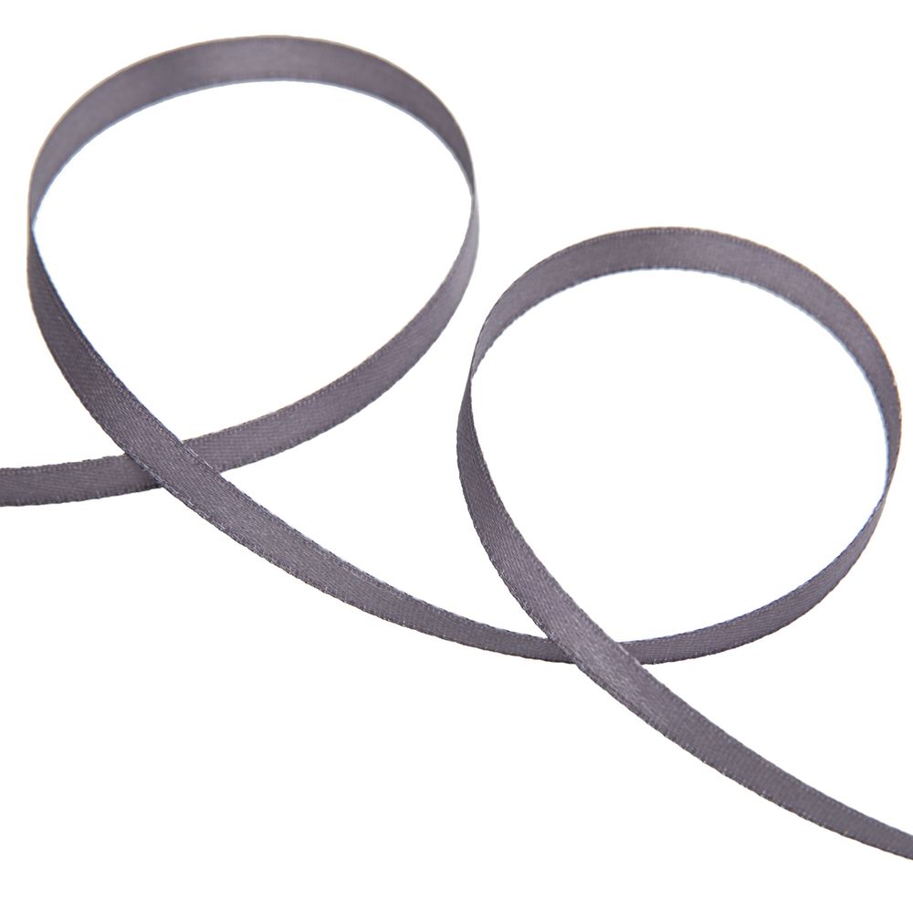 Лента атласная 2-сторонняя 6.0 мм / 33±2 метра, №054 т.серый, Gamma AL-6D