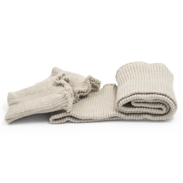 Подвяз (довяз) трикотажный с манжетами (комплект): подвяз 10.0х42 см, 2 манжета 8.5х10.0 см, плотные, 848 жемчуг