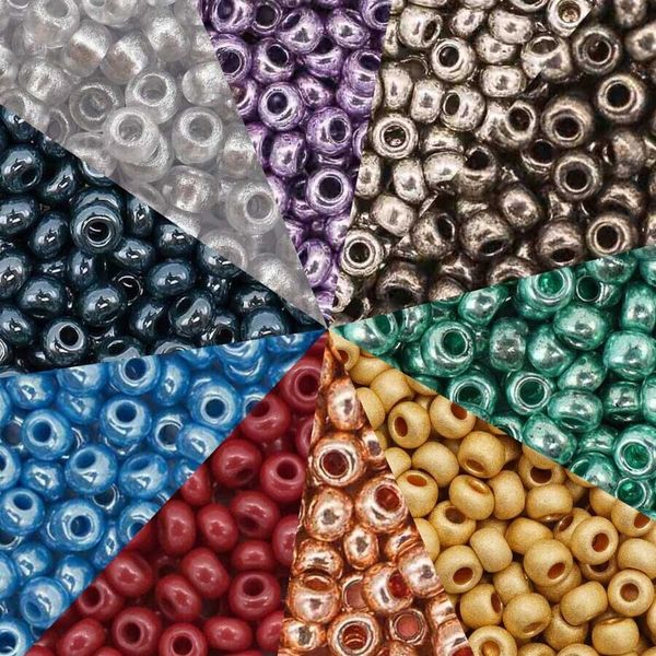 Набор бисера Preciosa №28, 50 г (10 цв. по 5 г), (№10/0 = ⌀2.3 мм)