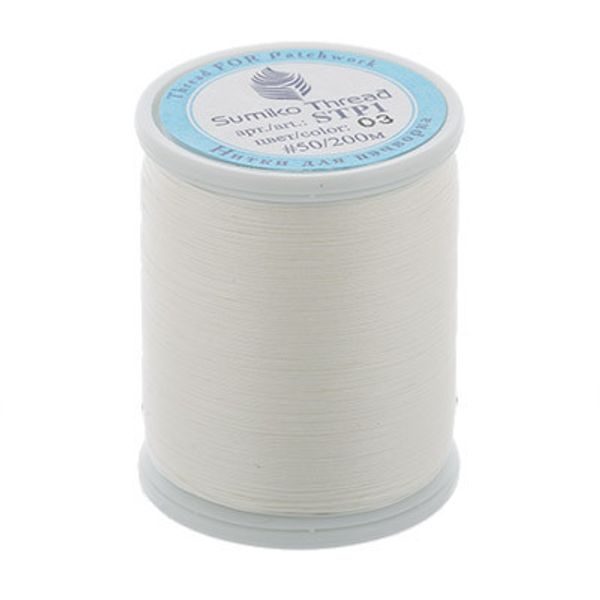 Нитки для пэчворка SumikoThread 200 м, (219 ярд), 03 молочный
