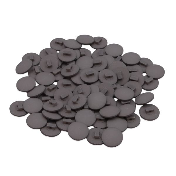 Пуговицы на ножке 24L (15мм) (Gray (серый)) NE68, 72 шт