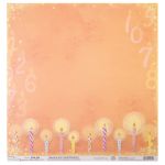 Бумага для скрапбукинга 180 гр/м², 30.5х30.5 см, 10 шт, (230)086 -День Рождения, Mr.Painter PSW