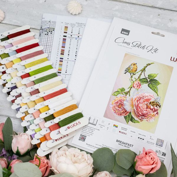 Набор для вышивания нитками Luca-S, Завтрак, 25х35см