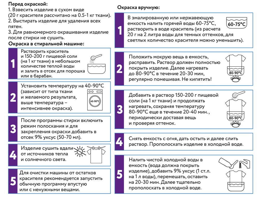 Краситель для ткани 20 г, фиолетовый, Vista-Artista KRG