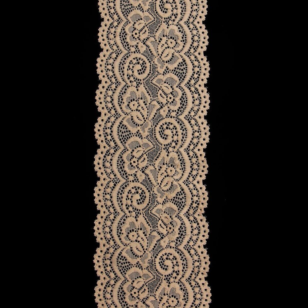 Кружево эластичное (стрейч) 100 мм / 3 метра, C180 бежевый