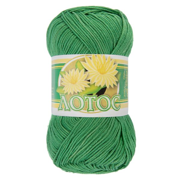 Пряжа ПНК им.Кирова Лотос / уп.8 мот. по 100 г, 250 м, 3906 зеленый