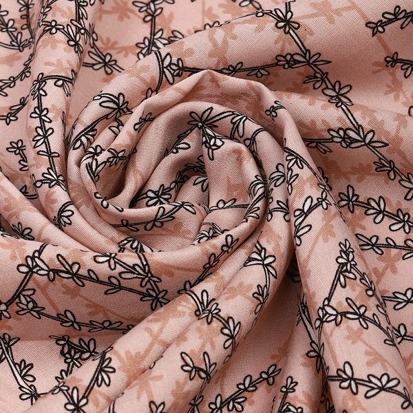 Штапель 90 г/м², 145 см / 2 метра, TBY.Vi.pr.E1326.01.2, цв.01 персиковый