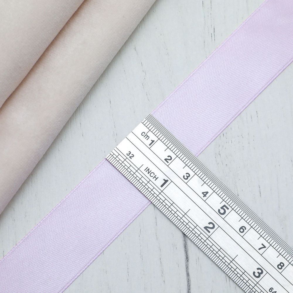 Лента атласная 1-сторонняя 25.0 мм / 22.86±1 метров, 163 бледно-лиловый, Globus