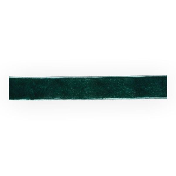 Лента бархатная (тесьма) 20.0 мм / 16.5±1 метра, 036 т-изумрудный, Blitz VR-20