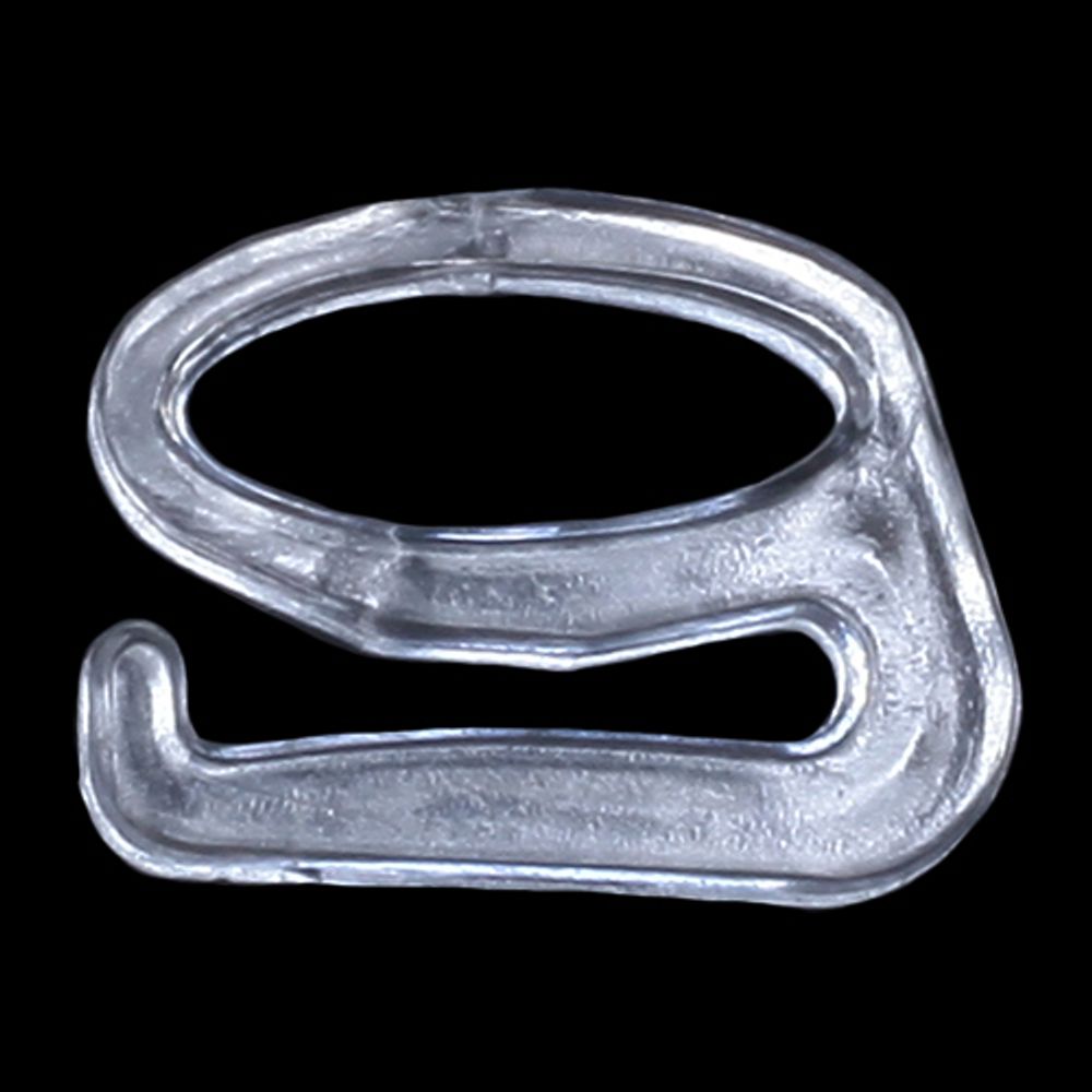 Крючки для бюстгальтера пластик 10.0 мм, 100 шт, прозрачный, S090738