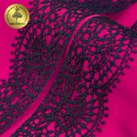 Кружево гипюр (плетёное) 60 мм, 2502 цв.B4815 т.синий уп.13.7м, Kruzhevo