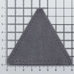 Заплатки пришивные из замши, треугольник равносторонний 8см с перфорацией, 2 шт, 100% кожа, 26 серый, 59126