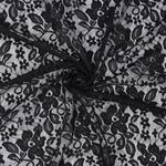 Ткань кружевная (гипюр стрейч) 90 г/м², 150 см / 45 метров, TBY.M0064 цв.черный