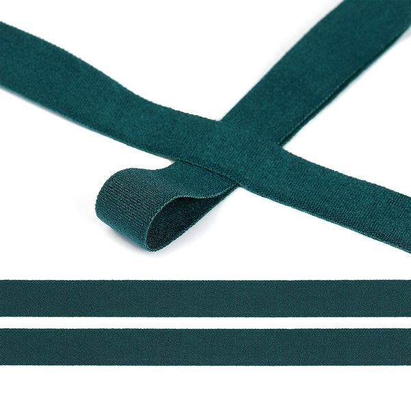 Резинка бельевая (окантовочная) блестящая 10.0 мм / 20 метров, М-196, глубокий океан