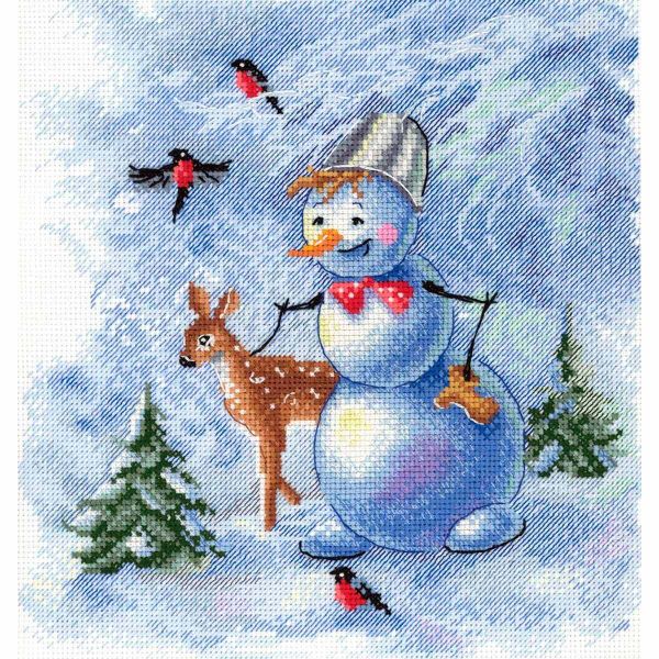 Набор для вышивания нитками МП Студия, Чудесная компания 20х20 см