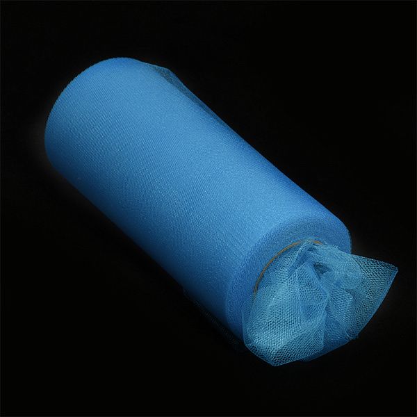 Фатин на шпульке средней жесткости блестящий 150 мм / 22.86 метра, TBY.MSS.170.16, цв.16 синий