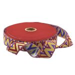 Лента (тесьма) жаккардовая 32.0 мм / 25±1 метров, рис. 8992, (красный/желтый/синий) С1853Г17