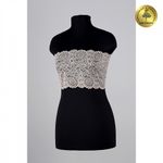 Кружево эластичное (стрейч) YSTL00839 205мм цв.126 бежевый, 25 м, Kruzhevo