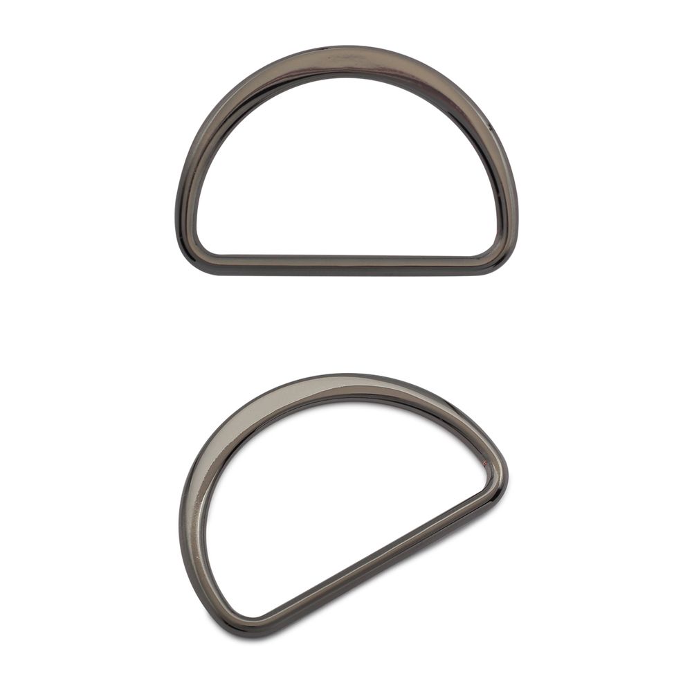 Полукольцо литое металл внутр. 40 мм (внешн. 46х31 мм), плоское, 10 шт, чер.никель ГР, 6893