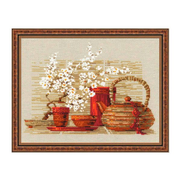 Набор для вышивания нитками Риолис, Чай, 30х24 см