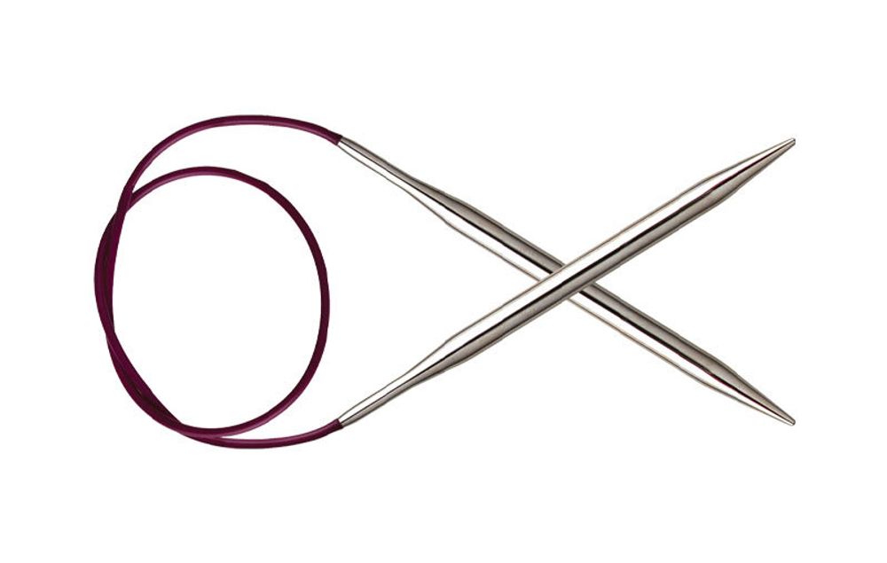 Спицы круговые укороченные Knit Pro Nova Metal ⌀7 мм, 40 см, 10360