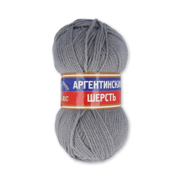 Пряжа Камтекс Аргентинская шерсть / уп.10 мот. по 100 г, 200 м, цв.168 св. серый