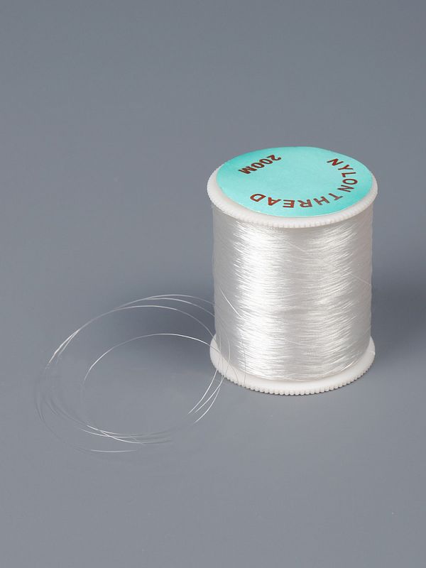 Нить прозрачная (мононить) 0.15 мм / 12 кат. по 200 метров, белый, Ideal