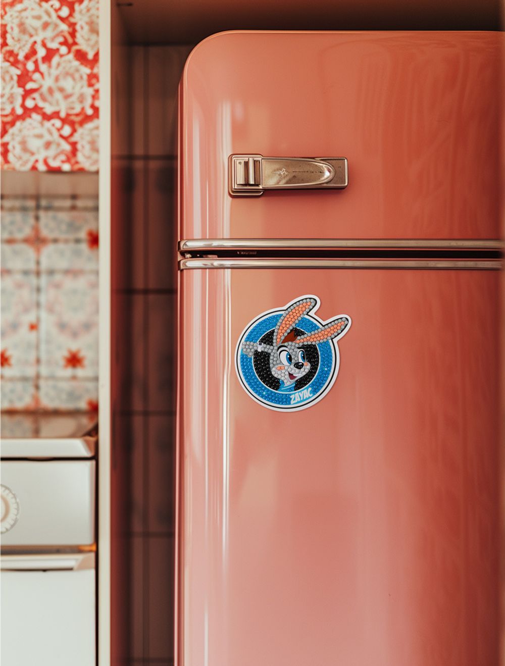 Кристальная (алмазная) мозаика Фрея CMF-ALVM-111, магнит, Заяц, на старт!, 10.5х9 см