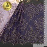 Кружево шантильи (реснички) 230 мм, цв.т.синий, уп. 3 м, Kruzhevo