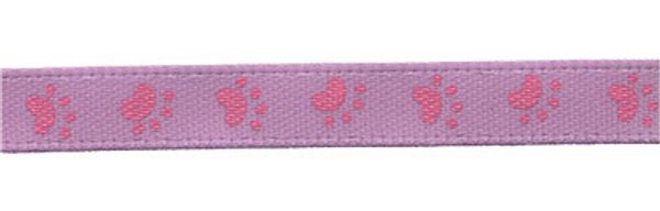 Лента атласная с рисунком 6.0 мм / 22.8±1 метра, A1/045 следы/св-лиловый, Gamma ALP-061